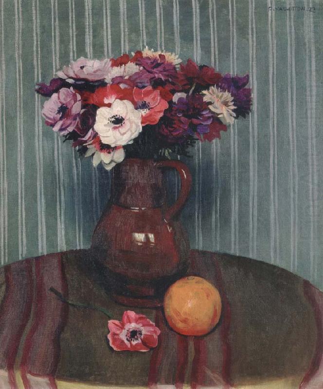 Felix Vallotton Still life with Anemones and Orange china oil painting image